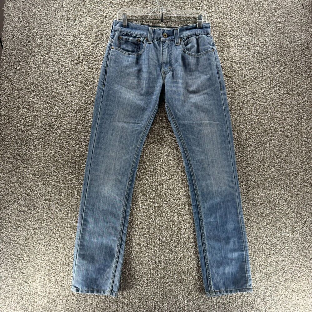 Vintage Levis Jeans Mens 31x32‎ Blue Denim Pants 511 Skinny Light Wash Y2K Adult